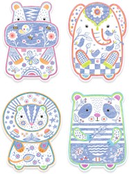 Djeco pagine da colorare Animali selvatici - FSC MIX set da colorare per bambini
