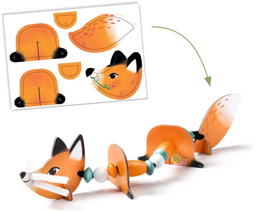 Djeco gioco infilare perline animali FSC MIX - giocattolo educativo-2