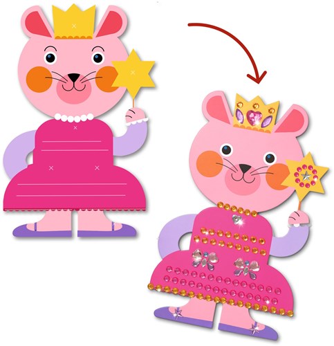 Djeco set creativo adesivi animali Sparkles - kit per bambini-2