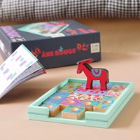 Djeco gioco Sologic Âne rouge - puzzle logico in legno FSC per bambini-3