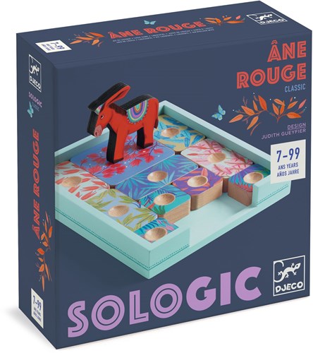 Djeco gioco Sologic Âne rouge - puzzle logico in legno FSC per bambini-2