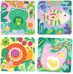 Djeco libro magico da colorare animali da giardino FSC MIX