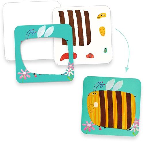 Djeco set pittura con le dita animali divertenti FSC MIX - kit creativo-2