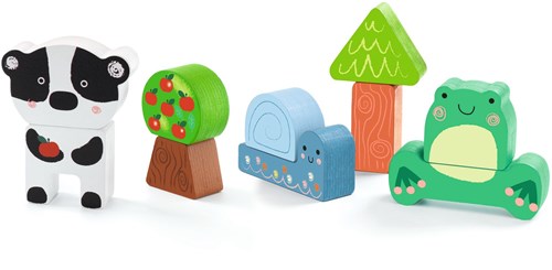 Djeco puzzle in legno Puzz & Match Happy - giocattolo sostenibile FSC 100%-2