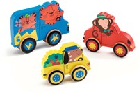 Djeco puzzle in legno giocattolo - puzzle rilievo colorato per bambini-2