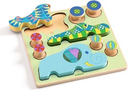 Djeco puzzle Puzz & Roll Bariolo - puzzle colorato giocattolo