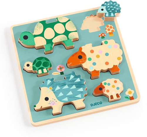 Djeco puzzle in legno giocattolo - Puzz & Play Family FSC 100% sostenibile