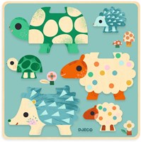 Djeco puzzle in legno giocattolo - Puzz & Play Family FSC 100% sostenibile-2
