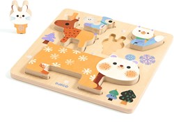 Djeco puzzle in legno WoodyStack - puzzle educativo per bambini