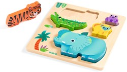 Djeco puzzle in legno WoodyWild - giocattolo educativo FSC 100%