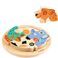 Djeco puzzle in legno cane - giocattolo educativo FSC 100%-3