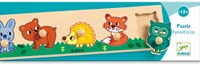 Djeco puzzle in legno Forest'n'co - giocattolo animali della foresta FSC 100%-3