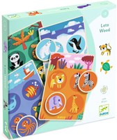 Djeco gioco in legno Loto Wood - gioco educativo di memoria animali FSC-2