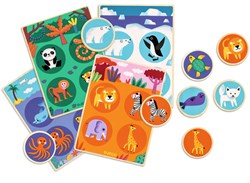 Djeco gioco in legno Loto Wood - gioco educativo di memoria animali FSC