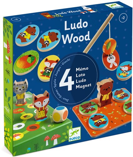 Djeco gioco in legno LudoWood - 4 giochi educativi FSC 100%-3