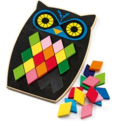 Djeco gioco di mosaico in legno Mosa boo - giocattolo educativo gufo