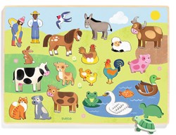 Djeco puzzle in legno - giocattolo educativo Puzzlo Campo per bambini