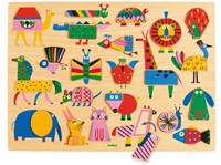 Djeco puzzle in legno giocattolo - Puzzlo Geo - FSC 100% sostenibile