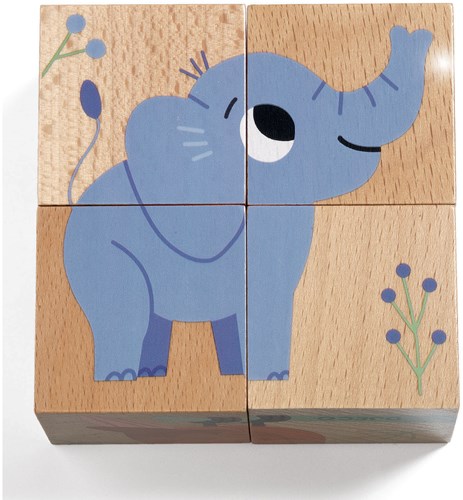 Djeco puzzle in legno Wild & Co - FSC 100% - animali selvatici