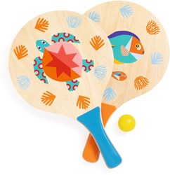 Djeco giocattolo da spiaggia - Raquettes plage Sea FSC 100% sostenibile