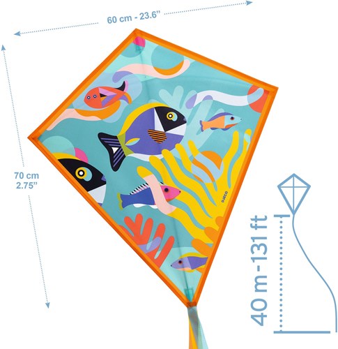 Djeco aquiloni giocattolo per bambini Ocean - divertimento colorato-2