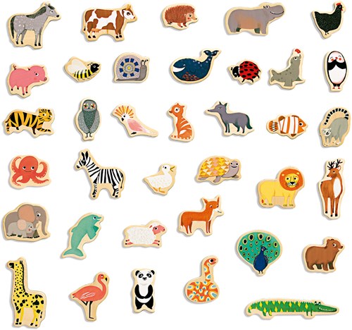 Djeco magneti in legno Magnimo - giocattolo educativo animali FSC