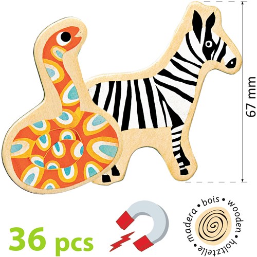Djeco magneti in legno Magnimo - giocattolo educativo animali FSC-2