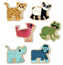 Djeco magneti in legno Mixanimo - giocattolo educativo FSC 100% animali