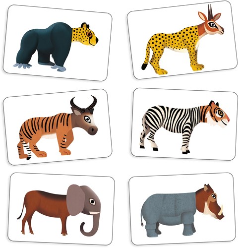 Djeco gioco di carte Anijumble - FSC MIX - Gioco per bambini - Osservazione