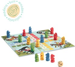 Djeco gioco da tavolo classico per bambini Petits chevaux junior corsa di cavalli