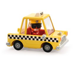 Djeco auto giocattolo Crazy Motors Taxi Joe gialla con conducente