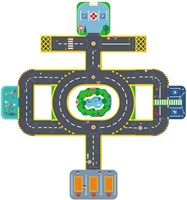 Djeco puzzle città - puzzle gigante 33 pezzi per bambini