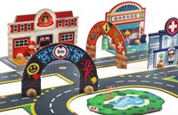 Djeco puzzle città - puzzle gigante 33 pezzi per bambini-3