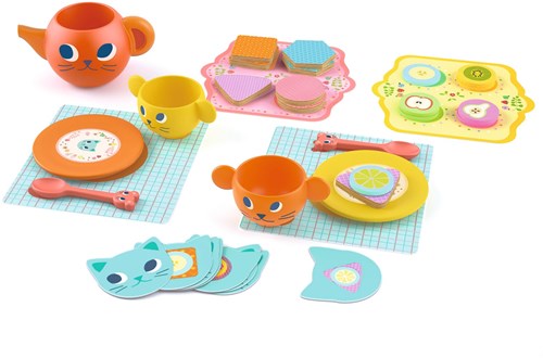 Djeco giocattolo da cucina Chats gourmands - set in legno FSC 100%