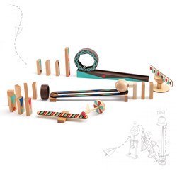 Djeco giocattolo in legno a reazione a catena Zig & Go Roll 28 pezzi FSC