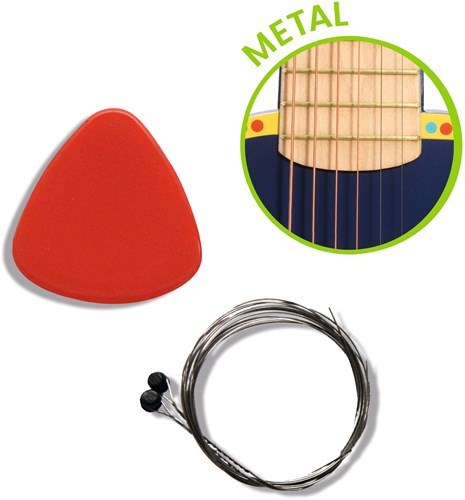 Djeco chitarra in legno animambo 6 corde metallo FSC giocattolo musicale-3