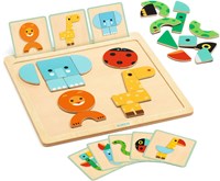Djeco giocattolo magnetico in legno per bambini GeoBasic - FSC 100% educativo