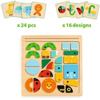 Djeco giocattolo magnetico in legno per bambini GeoBasic - FSC 100% educativo-2