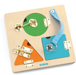 Djeco giocattolo in legno per bambini LockBasic - gioco di motricità FSC
