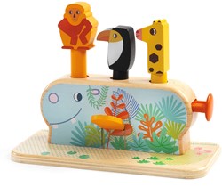 Djeco giocattolo in legno per bambini Multi Pop animali pop-up colorati