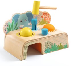 Djeco giocattolo in legno Multi Tap colori baby divertimento con martello