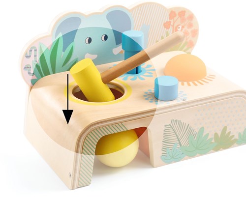 Djeco giocattolo in legno Multi Tap colori baby divertimento con martello-2