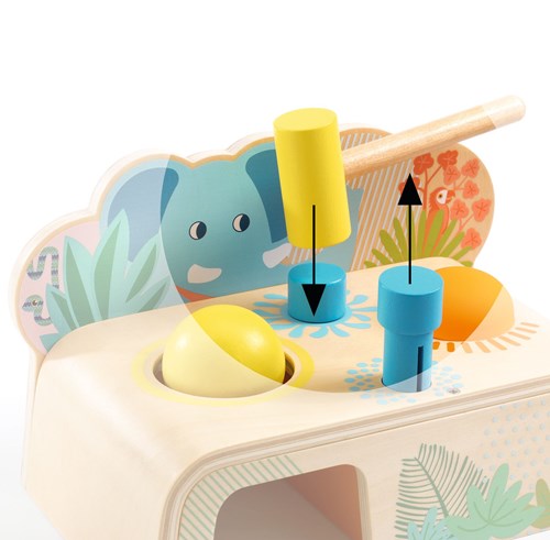 Djeco giocattolo in legno Multi Tap colori baby divertimento con martello-3