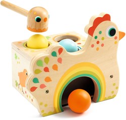 Djeco gioco in legno con martello Tapatou colori baby giocattolo educativo