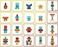 Djeco set di costruzione in legno Ze Faces - educativo FSC 100%