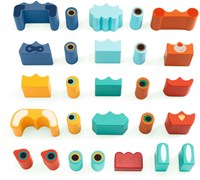 Djeco set di costruzione in legno Ze Faces - educativo FSC 100%-2