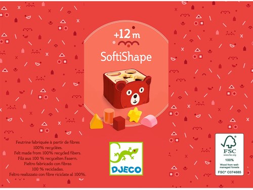 Djeco giocattolo per bambini SoftiShape - forme colorate FSC 100%-3