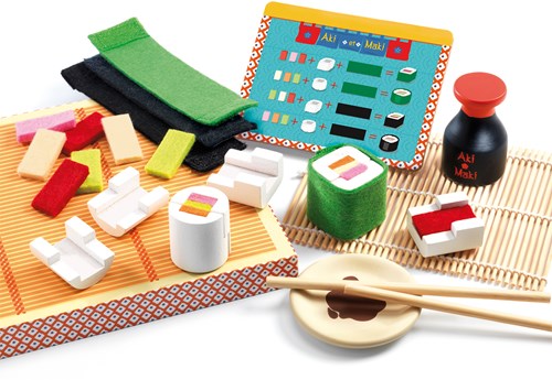 Djeco giocattolo da cucina Aki & Maki - set sushi in legno FSC 100%-2