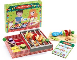 Djeco giocattolo da cucina Joe & Max grill - set barbecue in legno per bambini
