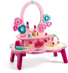 Djeco tavolo da trucco in legno Flora - FSC 100% - toeletta giocattolo bambine
